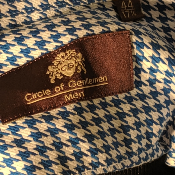 Circle of Gentlemen Men Blue/White Houndstooth - Picture 2 of 5